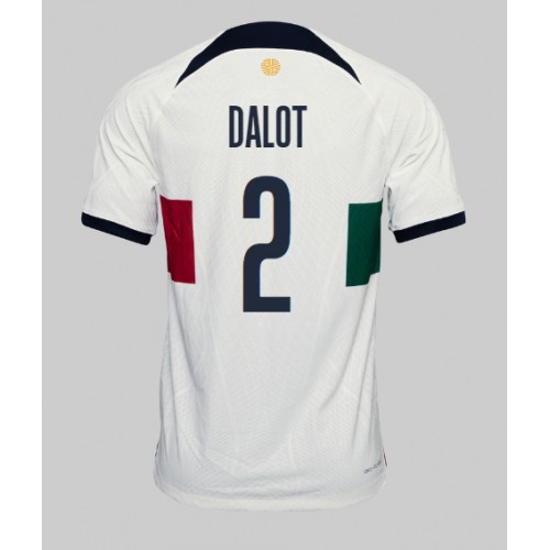 Fotbalové Dres Portugalsko Diogo Dalot #2 Venkovní MS 2022 Krátký Rukáv